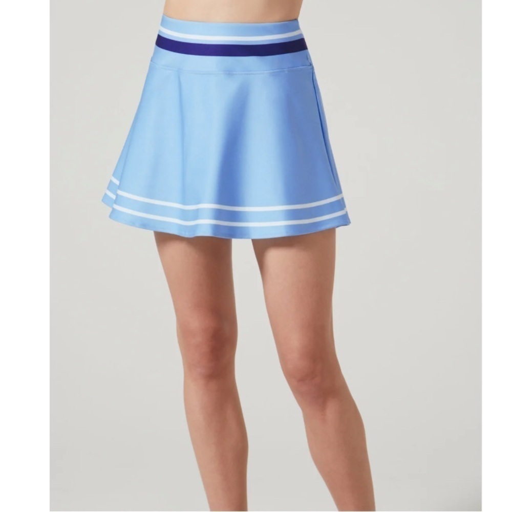 Powder blue tennis skirt biker shorts with mesh pockets BNWT S - Picture 2 of 7